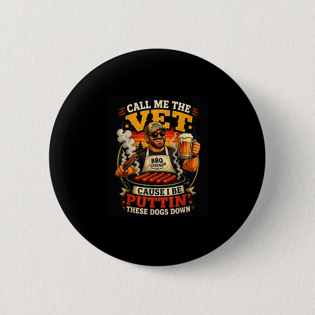 Badge Rond 5 Cm Appelez le vétérinaire parce que je vais euthanasi (Devant)