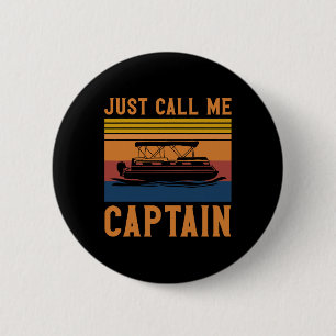 Badge Rond 5 Cm Appelez-Moi Simplement Capitaine Cadeau d'ancre de