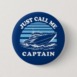 Badge Rond 5 Cm Appelle-moi capitaine Citation de marin