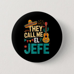 Badge Rond 5 Cm Appellez el jefe guitare cinco de mayo musique hom