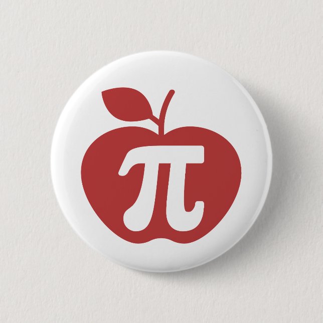 Badge Rond 5 Cm Apple Pi 3.14 (Devant)