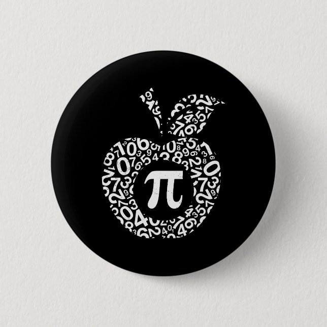 Badge Rond 5 Cm Apple Pi Algebra Sign Math Funny Pi Day Cadeau (Devant)