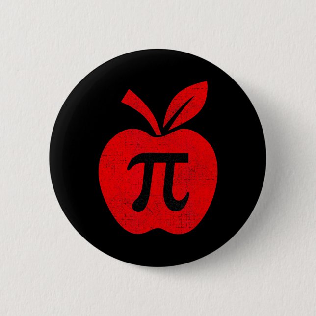Badge Rond 5 Cm Apple Pi Day Teacher Math Teacher Pi Math Kids (Devant)