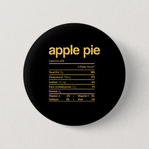 Badge Rond 5 Cm Apple Pie Nutrition Facts Drôle Thanksgiving Chris