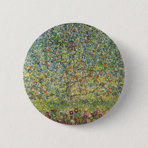 Badge Rond 5 Cm Apple Tree by Gustav Klimt, Vintage Art Nouveau