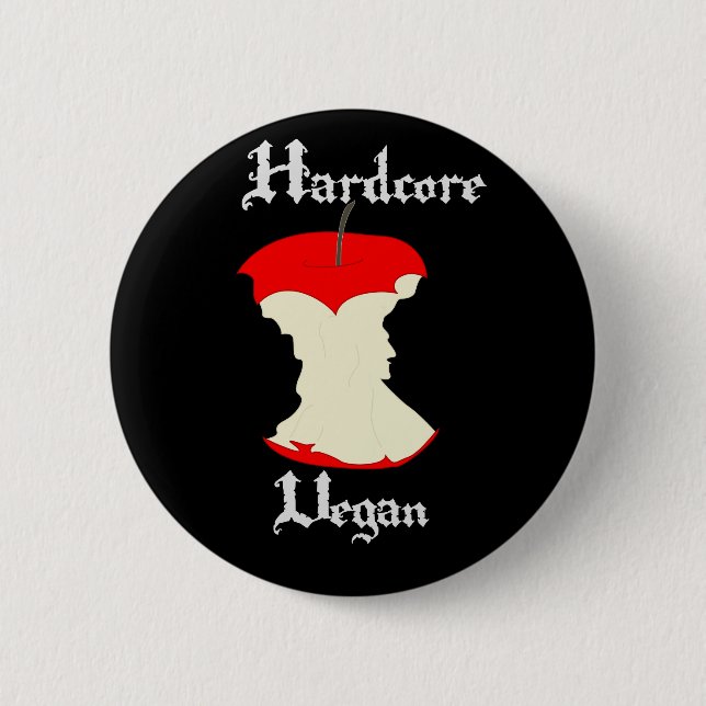 Badge Rond 5 Cm Apple végétalien inconditionnel conçoivent (Devant)