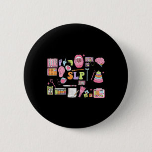 Badge Rond 5 Cm Application d'orthophonie Slp d'orthophoniste