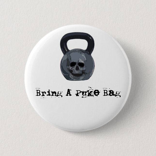 Badge Rond 5 Cm Apportez un bouton de sac de vomir (Devant)