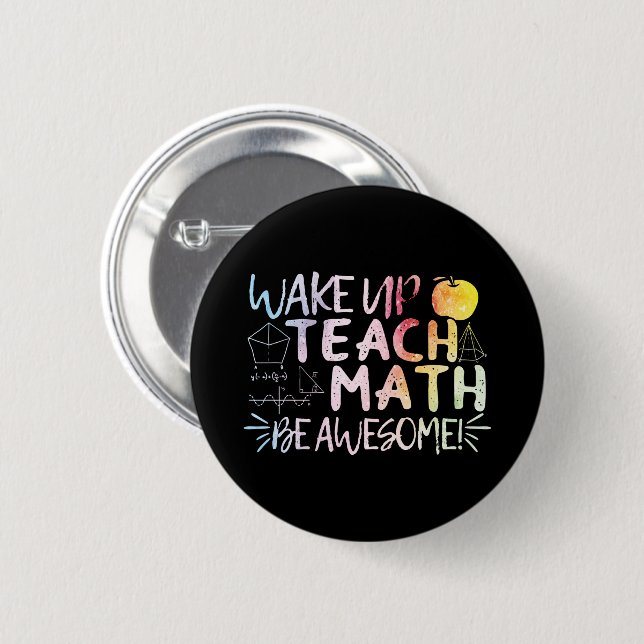 Badge Rond 5 Cm Appréciation de l'enseignant en mathématiques - So (Devant & derrière)