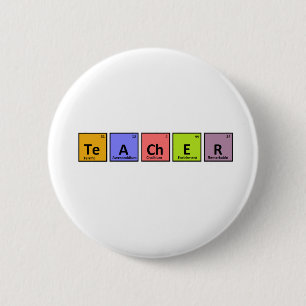 Badge Rond 5 Cm Appréciation de professeur de Tableau périodique