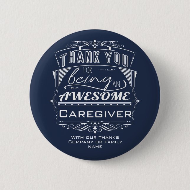 Badge Rond 5 Cm Appréciation du Merci de l'aidant (Devant)