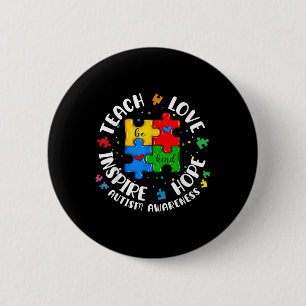 Badge Rond 5 Cm Apprendre Amour Espoir Inspirer Sensibilisation su