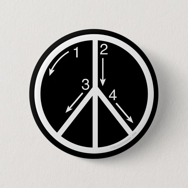 Badge Rond 5 Cm Apprendre la paix (Devant)