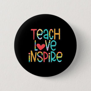 Badge Rond 5 Cm Apprendre L'Amour Inspirer Premier Jour Retour À L