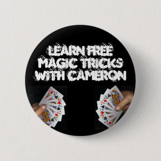 Badge Rond 5 Cm Apprenez tours de magie libres avec Cameron
