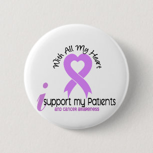 Badge Rond 5 Cm Appui du CANCER I mes patients