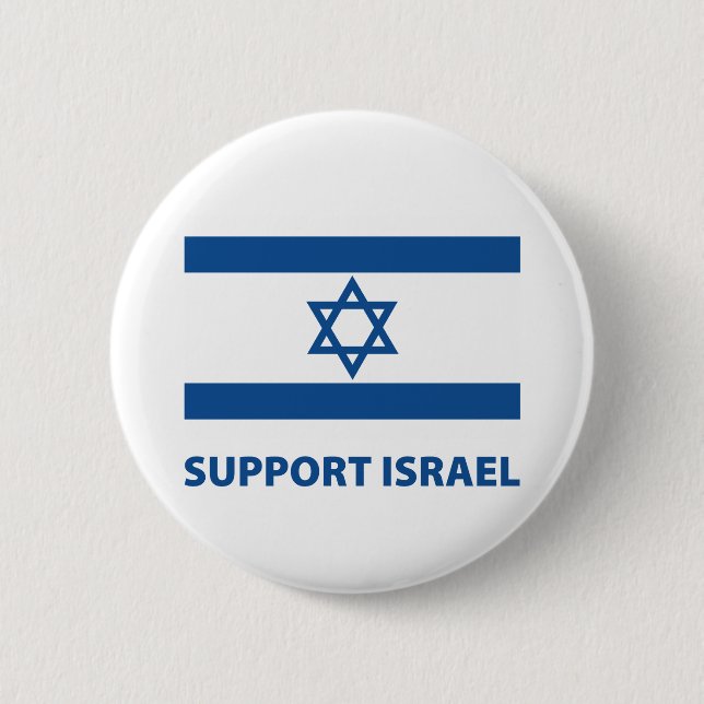 Badge Rond 5 Cm Appui Israël (Devant)