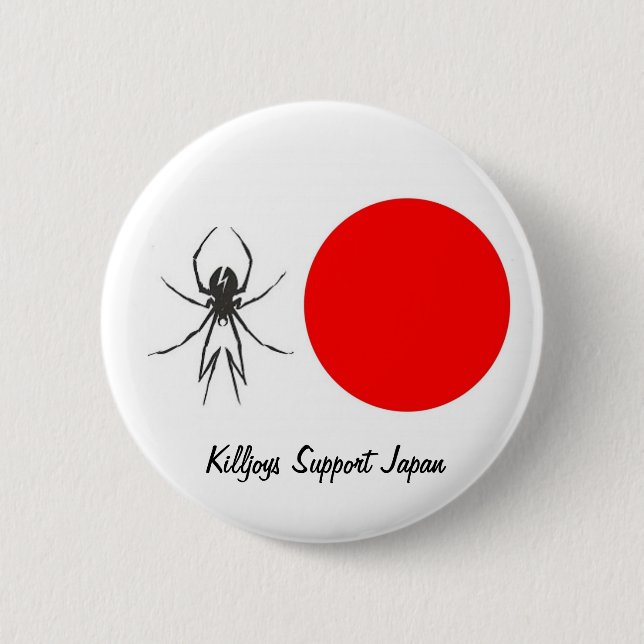 Badge Rond 5 Cm Appui Japon de troubles-fêtes (Devant)