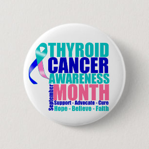 Badge Rond 5 Cm Appuyer le Mois de sensibilisation au cancer du th