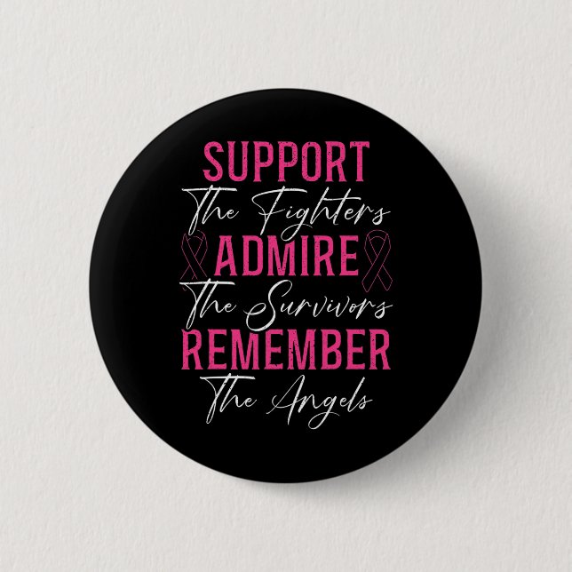 Badge Rond 5 Cm Appuyer Les Combattants Mois De Sensibilisation Au (Devant)