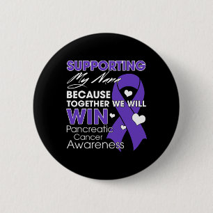 Badge Rond 5 Cm Appuyer Mon Nana Pancreatic Cancer Sensibilisation