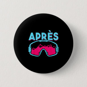 Badge Rond 5 Cm Après, Lunettes de Ski Rétro Vintage 80s 90s Ski O
