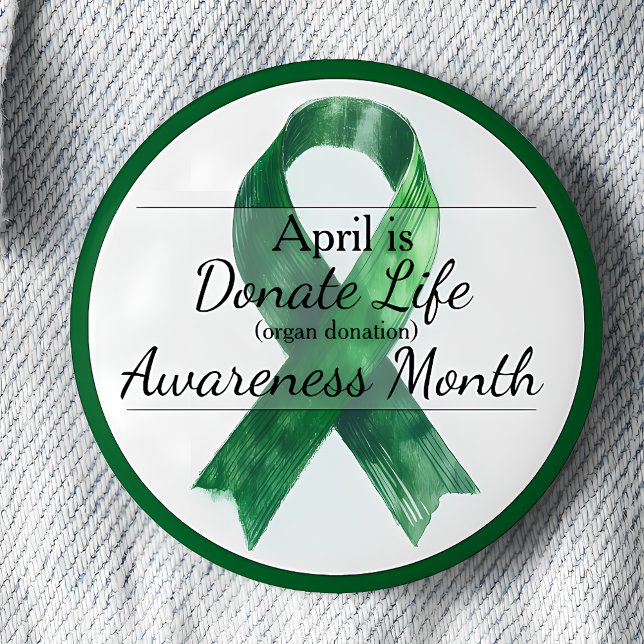 Badge Rond 5 Cm April Donate Life Organ Donation Awareness Month (Créateur téléchargé)