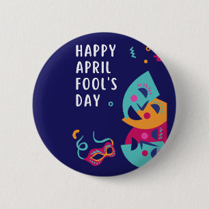 Badge Rond 5 Cm April Fool's day Paper Plate
