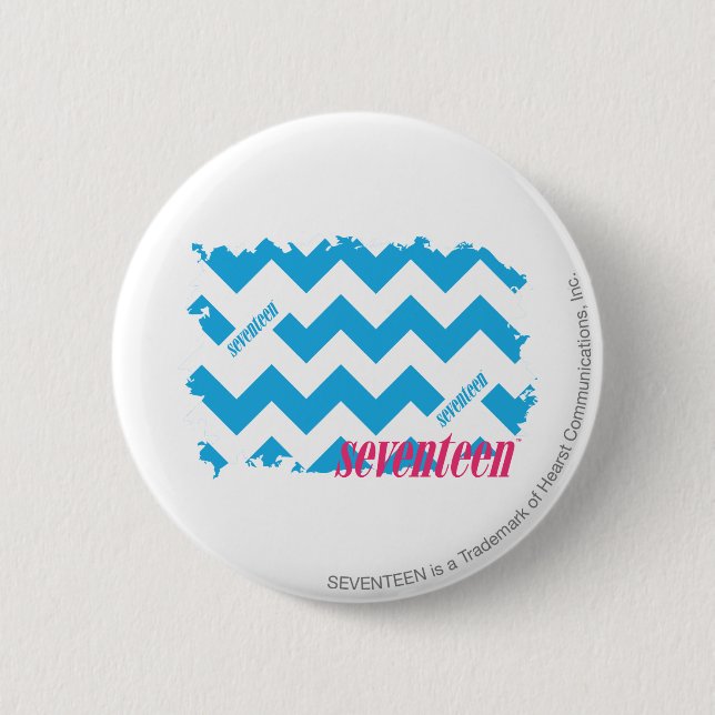 Badge Rond 5 Cm Aqua 3 de zigzag (Devant)