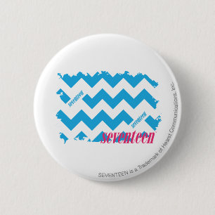 Badge Rond 5 Cm Aqua 3 de zigzag