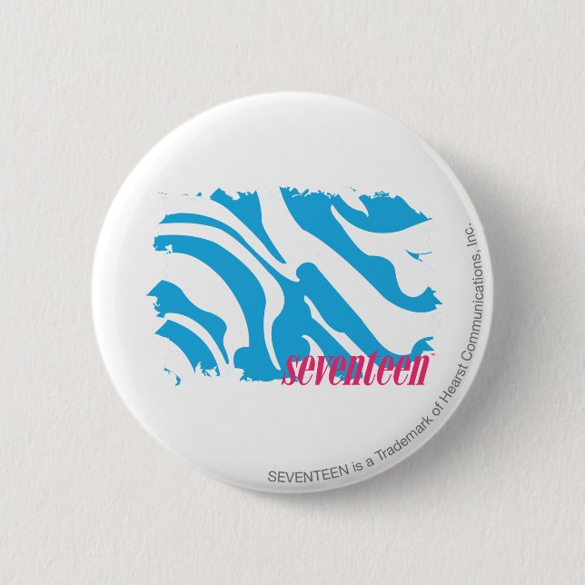 Badge Rond 5 Cm Aqua 4 de zèbre (Devant)