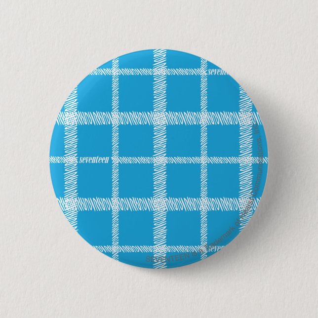 Badge Rond 5 Cm Aqua de plaid (Devant)
