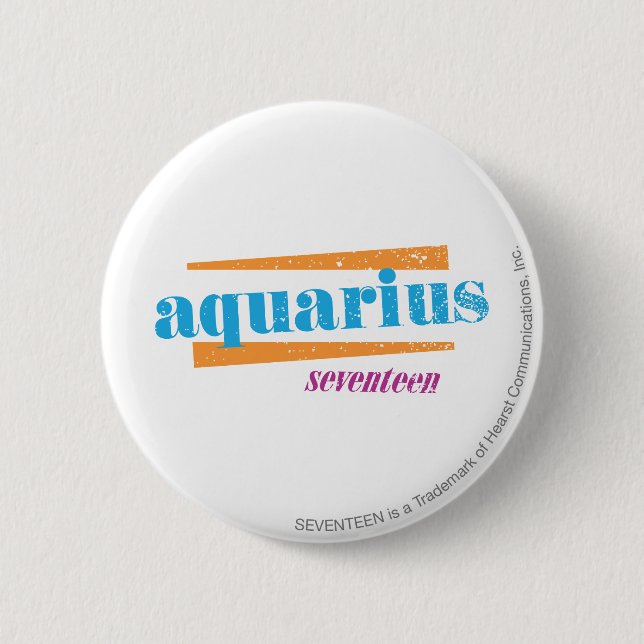 Badge Rond 5 Cm Aqua de Verseau (Devant)