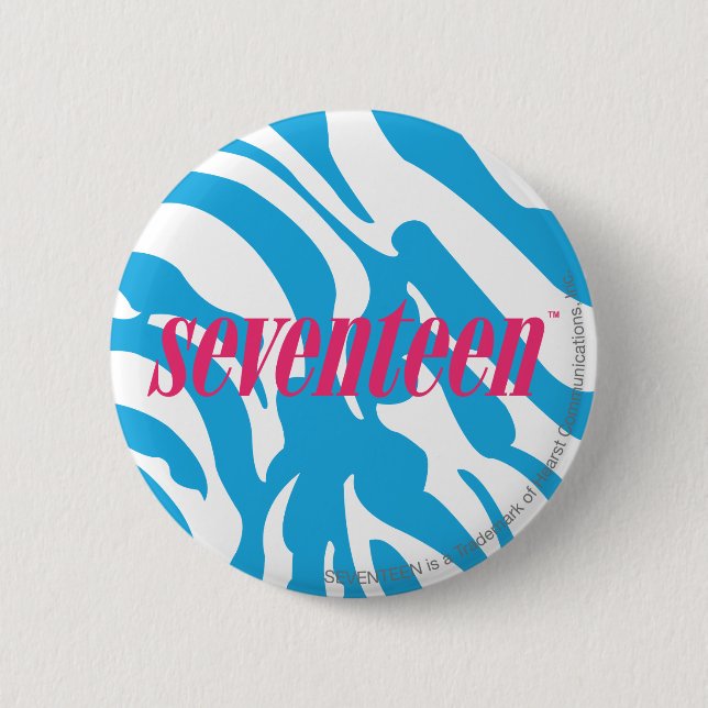 Badge Rond 5 Cm Aqua de zèbre (Devant)