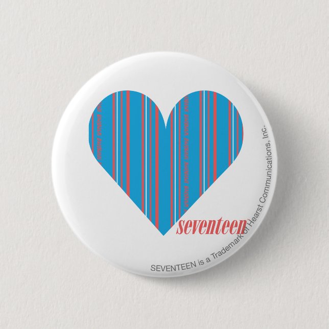 Badge Rond 5 Cm Aqua mince 3 de rayures (Devant)