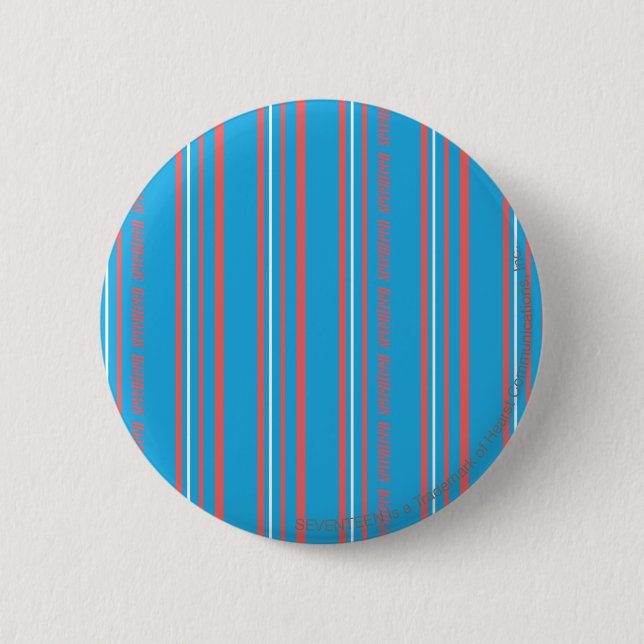 Badge Rond 5 Cm Aqua mince de rayures (Devant)