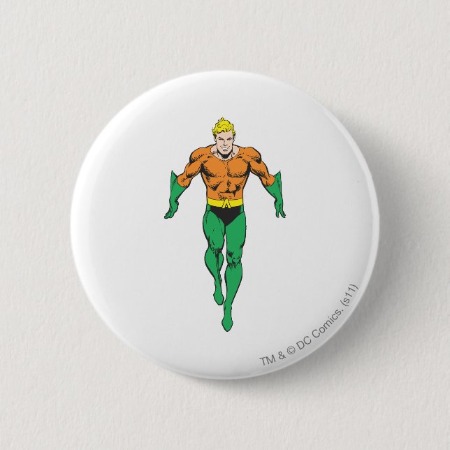 Badge Rond 5 Cm Aquaman tourne (Devant)