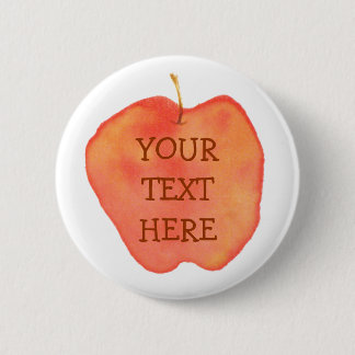 Badge Rond 5 Cm Aquarelle Apple