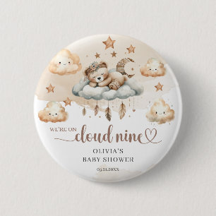 Badge Rond 5 Cm Aquarelle couleurs rouillées nuage neutre genre ne