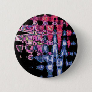 Badge Rond 5 Cm Aquarelle jolie violette, gris cendré et noire