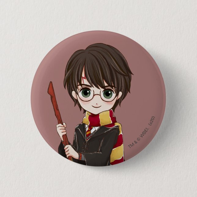 Badge Rond 5 Cm Aquarelle MAGIQUE HARRY POTTER™ (Devant)