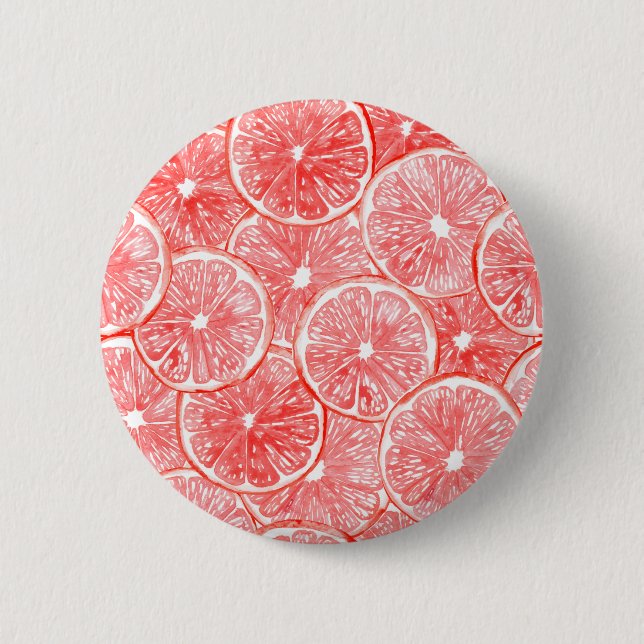 Badge Rond 5 Cm Aquarelle pamplemousse motif (Devant)