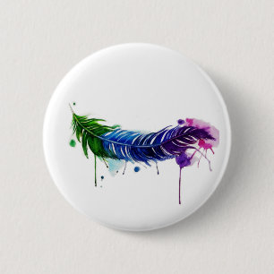 Badge Rond 5 Cm Aquarelle peinte