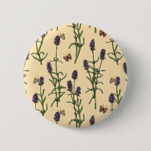 Badge Rond 5 Cm Aquarelle peinte à la main et motif d'encre avec l