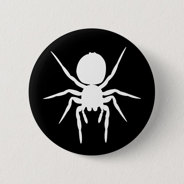 Badge Rond 5 Cm Araignée de saut Silhouette Crest (Devant)