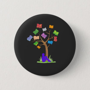 Badge Rond 5 Cm Arborescence du livre - Bibliothèque