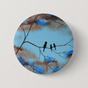 Badge Rond 5 Cm Arborescence Familiale De La Peinture Originale