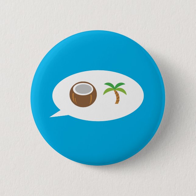 Badge Rond 5 Cm Arbre à noix de coco — Bouton Harris 2024 ! (Devant)