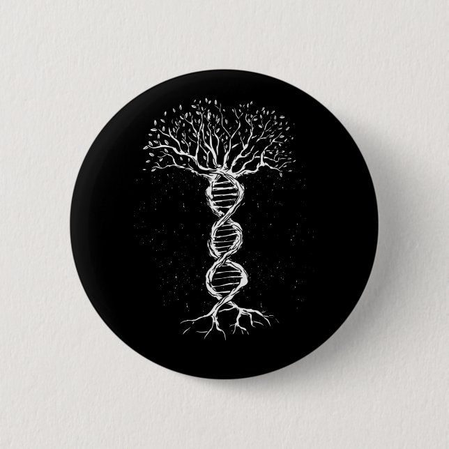 Badge Rond 5 Cm Arbre ADN (Devant)