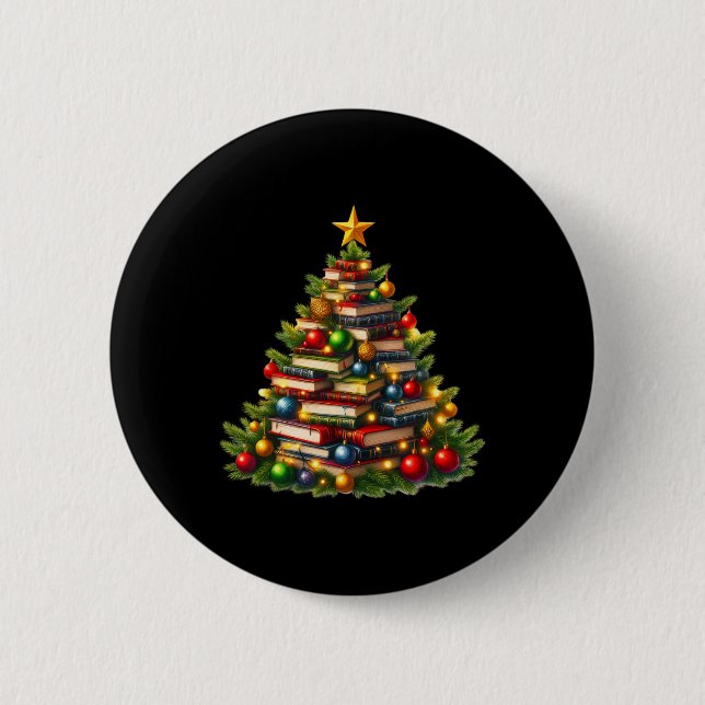 Badge Rond 5 Cm Arbre Amour Lecture Livres Bibliothécaire Hommes F (Devant)